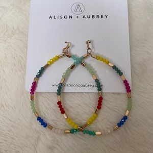 Alison + Aubrey colorful bead hoops